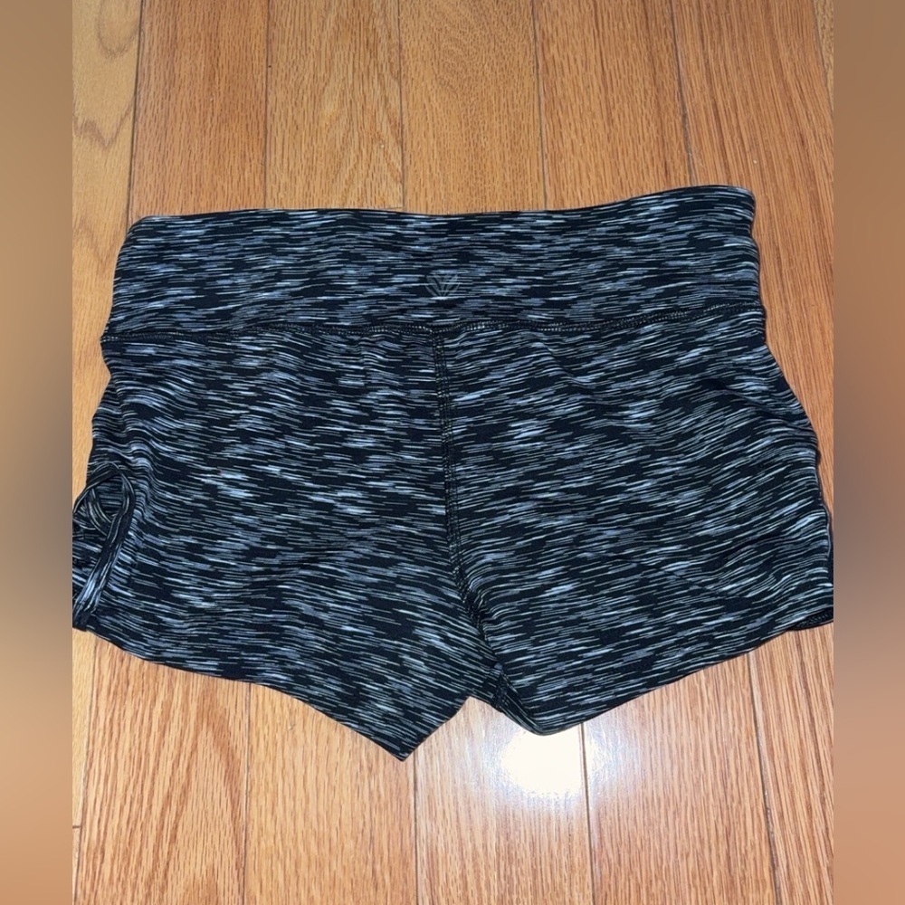 Forever 21 Black and Gray Athletic Shorts with Moisture-Wicking Fabric